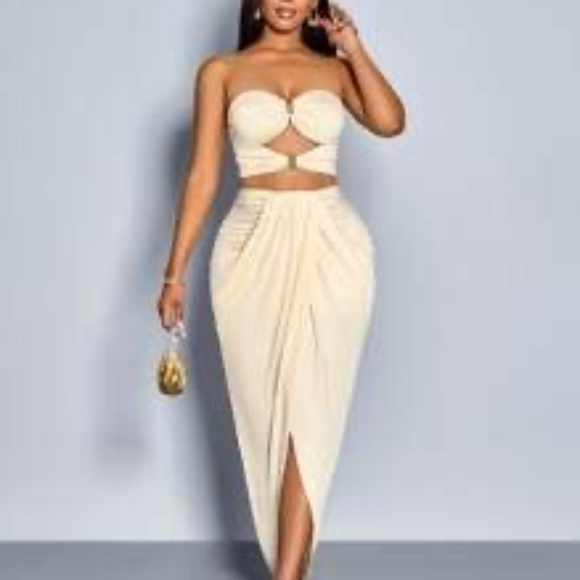 SHEIN Dresses & Skirts - Women's Elegant 2pcs Thigh Skirt Sets